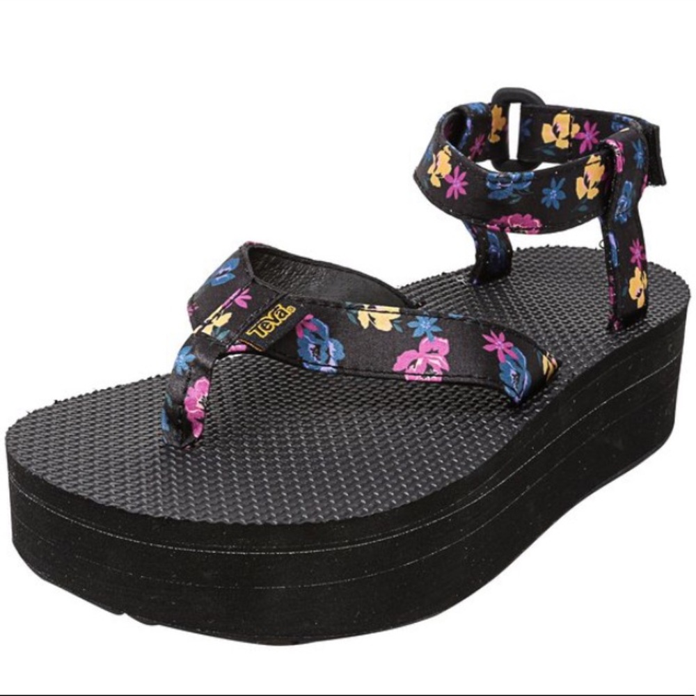 Free People Teva Flatform Thong Floral Sandal